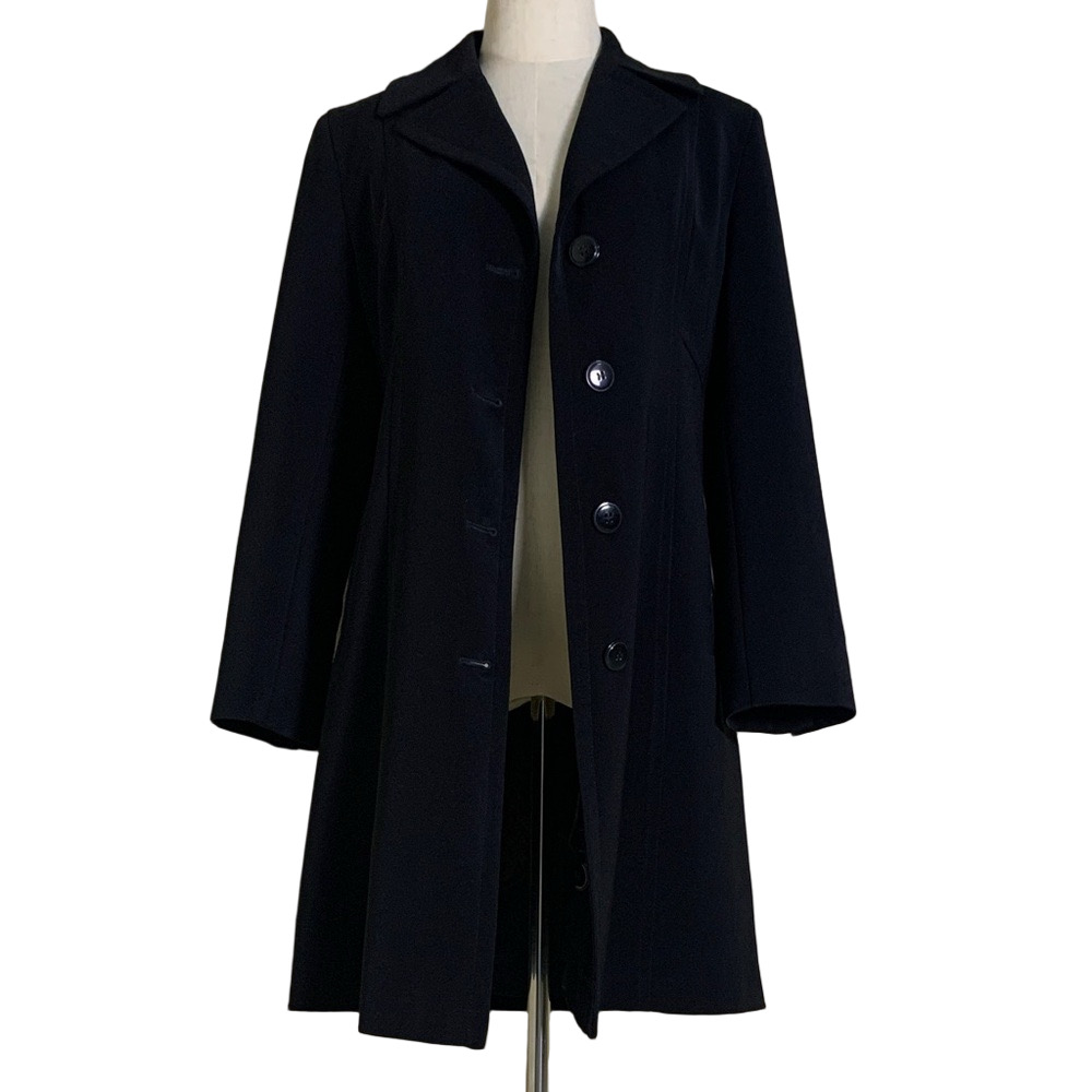 Y2K Portrait Classic Trench Coat Size PP Black Women's‎ Whimsigoth Retro